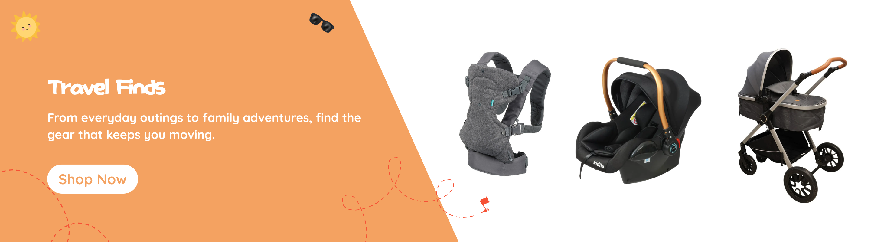 Baby gear — rockers, carriers, strollers, and walkers