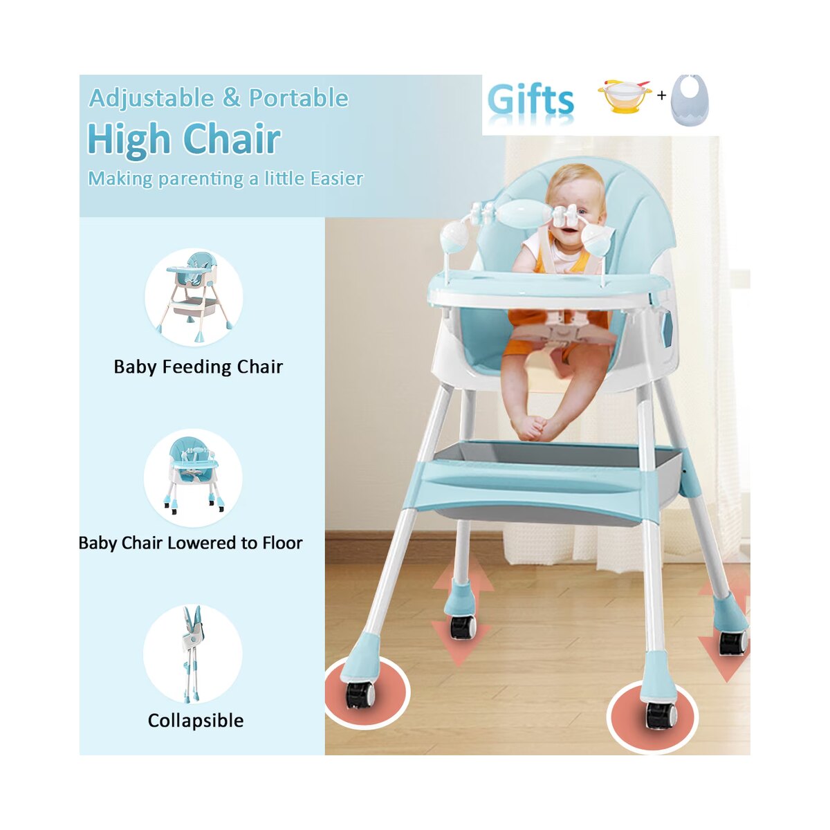 Coolbaby Feeding Chair Kdd-H003 Blue