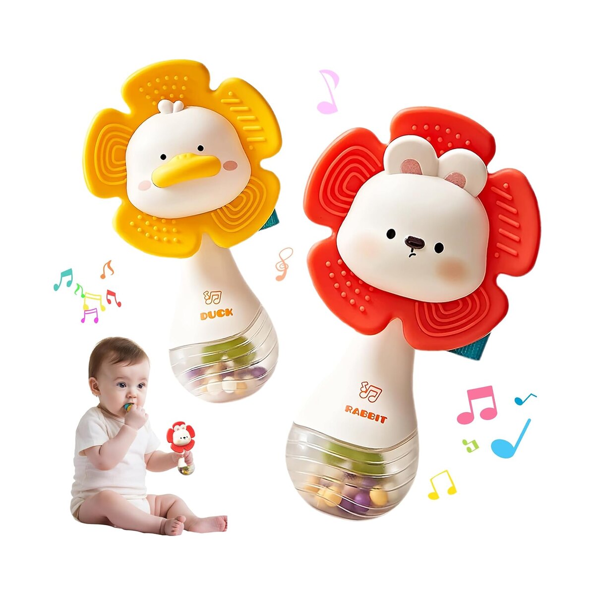 Toddler Shaker Toy (With Teether) - Small