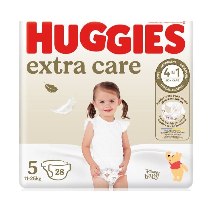 Huggies Extra Care (Gold) Size 5 (12-22 Kgs)