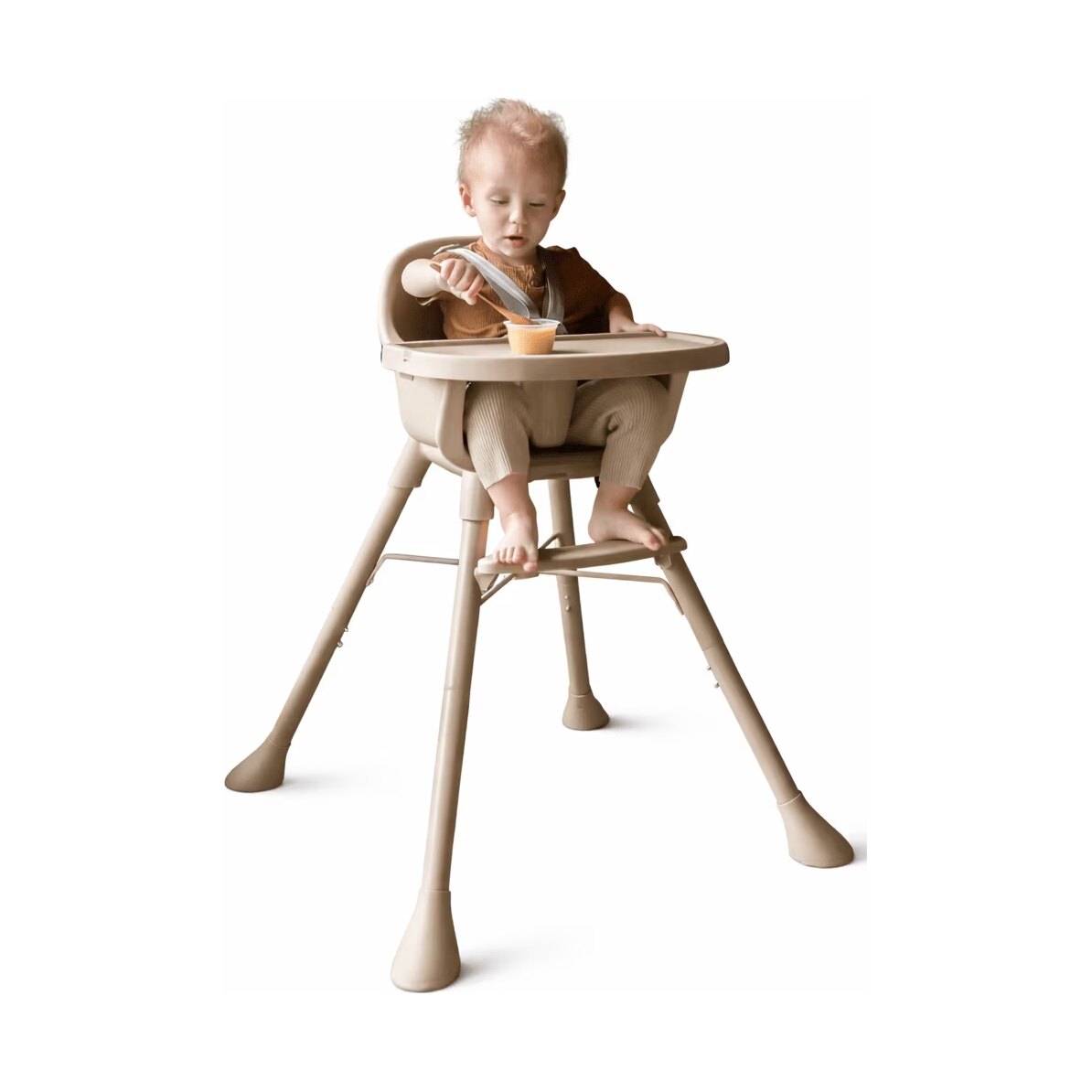 Feeding Chair 3 In 1 With Walker 015 Khaki